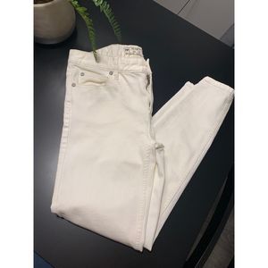 Free People White Skinny Leg Jeans
